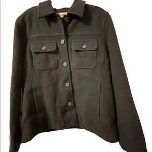 J Crew sized M black wool coat